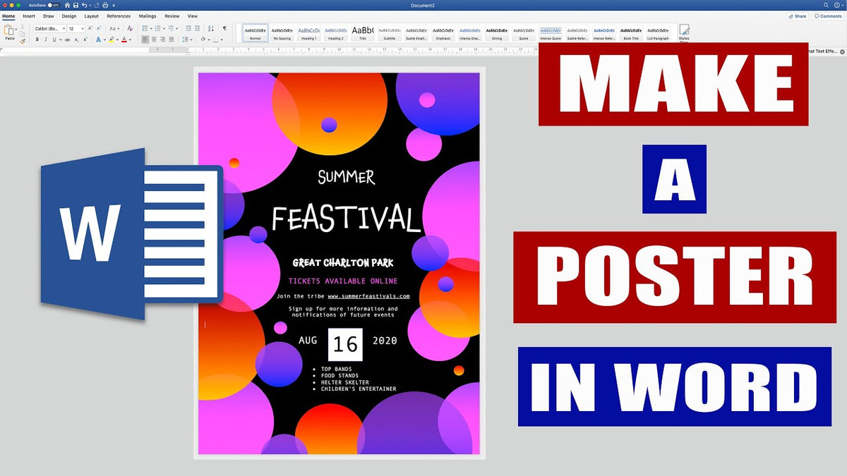 How to Design & Print a Poster in Microsoft Word – Lightning Prints