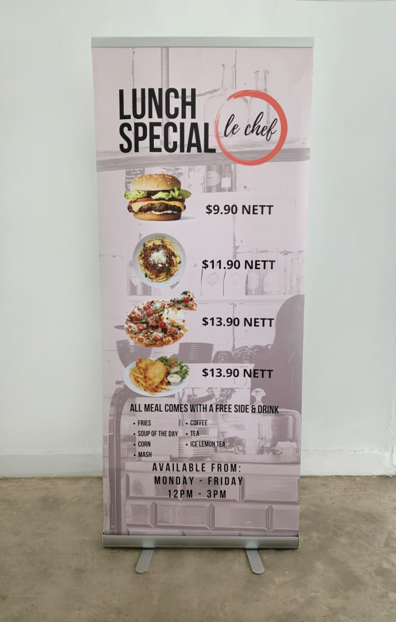 Double Sided Pull Up Banner | Roll Up Banner with design services